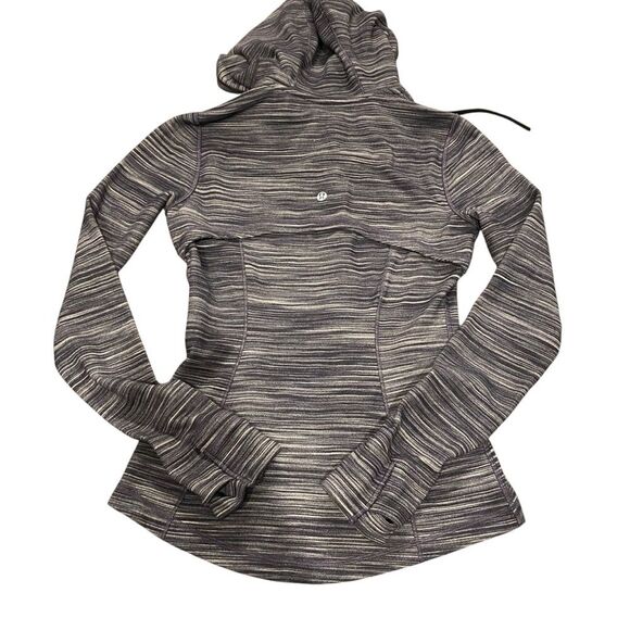 Lululemon Women’s‎ 6 Hoodie Define Jacket Heathered Black White Full Zip Sporty - Picture 7 of 16